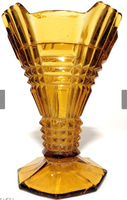 Régi vastag falú üveg váza 20 cm (75)