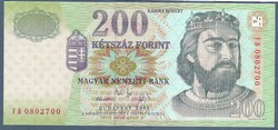 200 Forint  2005 " FB "  UNC