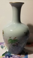 Herendi  csipkebogyó mintás, nagyméretű porcelán váza, kék alapszínnel ( extra ritka )