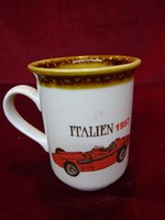 Olasz porcelán bögre, Ferrari 1957 felirattal és látképpel. Vanneki!