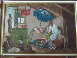 Life scene gobelin