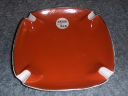 Hollóházi porcelán hamutál Amigo café Bar 17*17 cm (0-1)