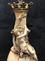 Óriás antik porcelán lámpa a 20. század elejéről