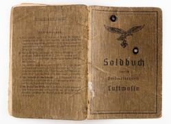 Német Második Világháborús Zsoldkönyv Luftwaffe 1940-es kitöltés  ! EREDETI !