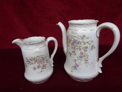 Antique German porcelain teapot and milk pourer, marked - 8400/1, 793. Vanneki!