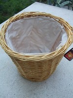 Fűz  papírhulladék-kuka-virágkosár-kaspó-tároló  átm.20 x18 cm