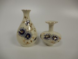 Zsolnay búzavirágos kis vázák