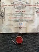 Diploma 1930 évekből pergamen papírból