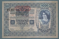 1000 Korona 1902 EF  Deutschösterreich  ECHT Magyar hátlap 