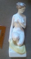 Holóházi patent női akt klzzel festett női szobor hibátlan  törpéletes állapotban