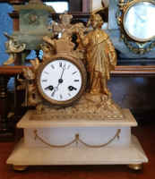 Sculptural antique mantel clock