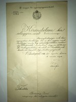 1913 Budapest.Magyar Királyi igazságügyminisztertől. Tekintetes Bozzay Jenő Zalaegerszegi királyi al