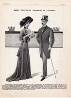 High-life tailor hirdetés 1908, eredeti, újság, plakát, francia nyelvű, 30x40 cm, divat, ruha, szabó