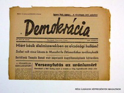 1947 június 8  /  DEMOKRÁCIA  /  SZÜLETÉSNAPRA! RÉGI, EREDETI ÚJSÁG. Szs.:  11802