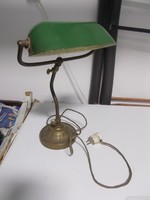Antik réz banklámpa,bankár lámpa