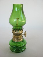Mini zöld üveg petróleumlámpa