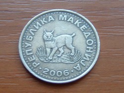 ÉSZAK-MACEDÓNIA (MACEDÓNIA) 5 DENARI 2006 Eurázsiai hiúz #
