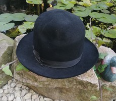 Extra Kalapgyár Budapest, Nyúlszőrkalap, kalap, fekete 55-ös méret