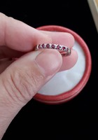 Valódi rubin köves fehér arany gyűrű!