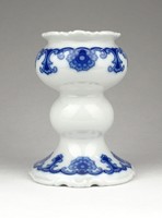 1A059 Wallendorf kék fehér porcelán gyertyatartó 11 cm