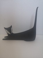 ART DECO ROYAL DUX fekete macska