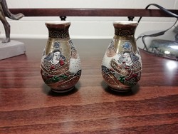 Régi mini japán vázák, 2 db