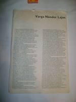 Varga Nándor Lajos - rézkarcok - könyv melléklet - 1978
