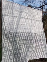 Retro cérnafüggöny szép minta, nagy méret, frissen mosva 220x150 cm