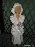 Charming ceramic little girl with flowers 34 cm.