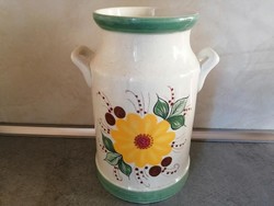 Portugál kerámia konyhai fakanáltartó - váza - kétfüles tejeskanna