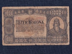 Kisméretű Korona államjegy 1000 Korona bankjegy 1923	 / id 21506/