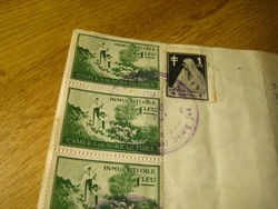 Romanian official document with stamps from 1935 from 18 x 21 cm