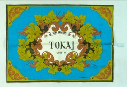 0S931 TOKAJ feliratos ritka olasz falikárpit 53 x 73 cm borász relikvia, borászati reklám