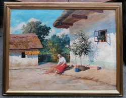 Szontágh Tibor (1873-1930) Nagyméretű 100x75 cm 