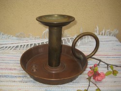 Candle holder, art deco, made of copper 32 x 19 cm