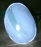 925 ezüst gyűrű, 19,3/30,6 mm, zöld turmalin kvarcban