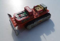 Régi retro Bulldozer made in Japan lemez autó játék