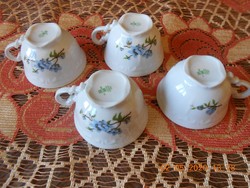 Zsolnay kék Barackvirág mintás kávés csészék