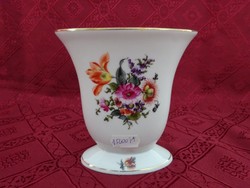 Herendi porcelán váza, magassága 12 cm, szélessége 12 x 7 cm. Vanneki!