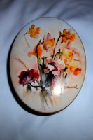 Hummel Galéria-szignált kézzel festett porcelán doboz -13 cmX 10 cm