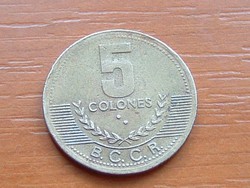 COSTA RICA 5 COLONES 1997 4 g, Átmérő: 21,6 mm #