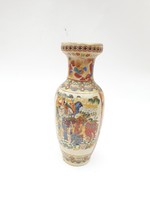 Kínai vagy japán porcelán váza - gésás mintával, aranyozott