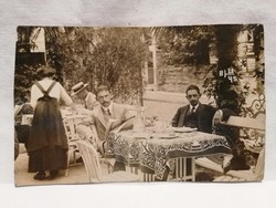 Atelier Betty , Abbazia fotó képeslap , urak asztalnál