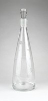 1A444 Régi csiszolt dugós üveg kiöntő 27.5 cm