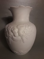 A. K. Kaiser biscquit porcelain vase with flower pattern and frey mark