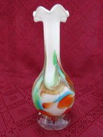 Murano glass vase with curled edges, height 21.5 cm. He has! Jókai.