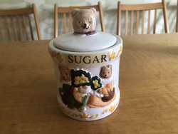 Old teddy bear sugar bowl