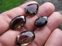 Faceted smoky quartz 10 kt jewel stones, mineral