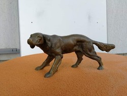 Vadász kutya szobor nehéz bronz figura