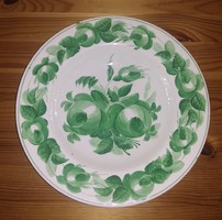 Jelzett, antik (1823-1884), zöld mintás falitányér (August Nowotny Altrohlau bei Karlsbad) eladó